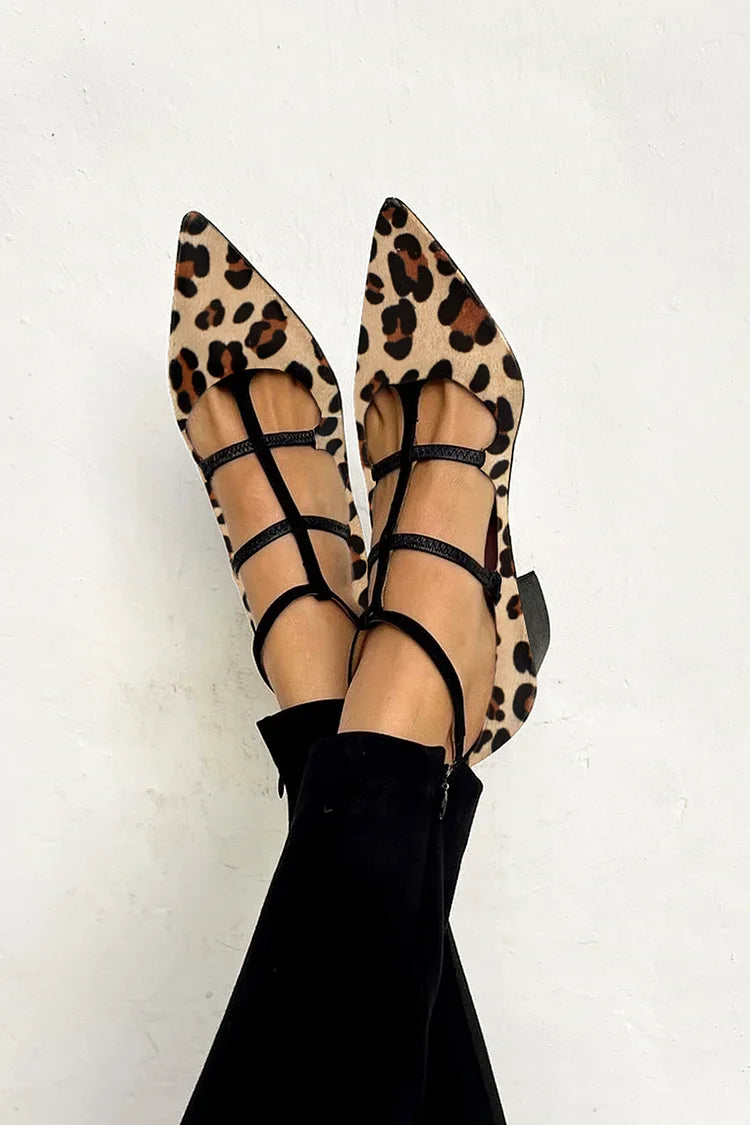 Kiana™ Stylish Leopard Print Ballet Heels