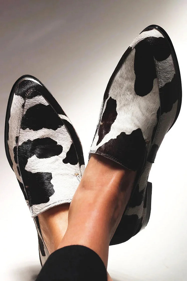Billie™ Stylish Cow Print Slip-On Shoes