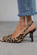 Veda™ Stylish Leopard Print Slingback Heels