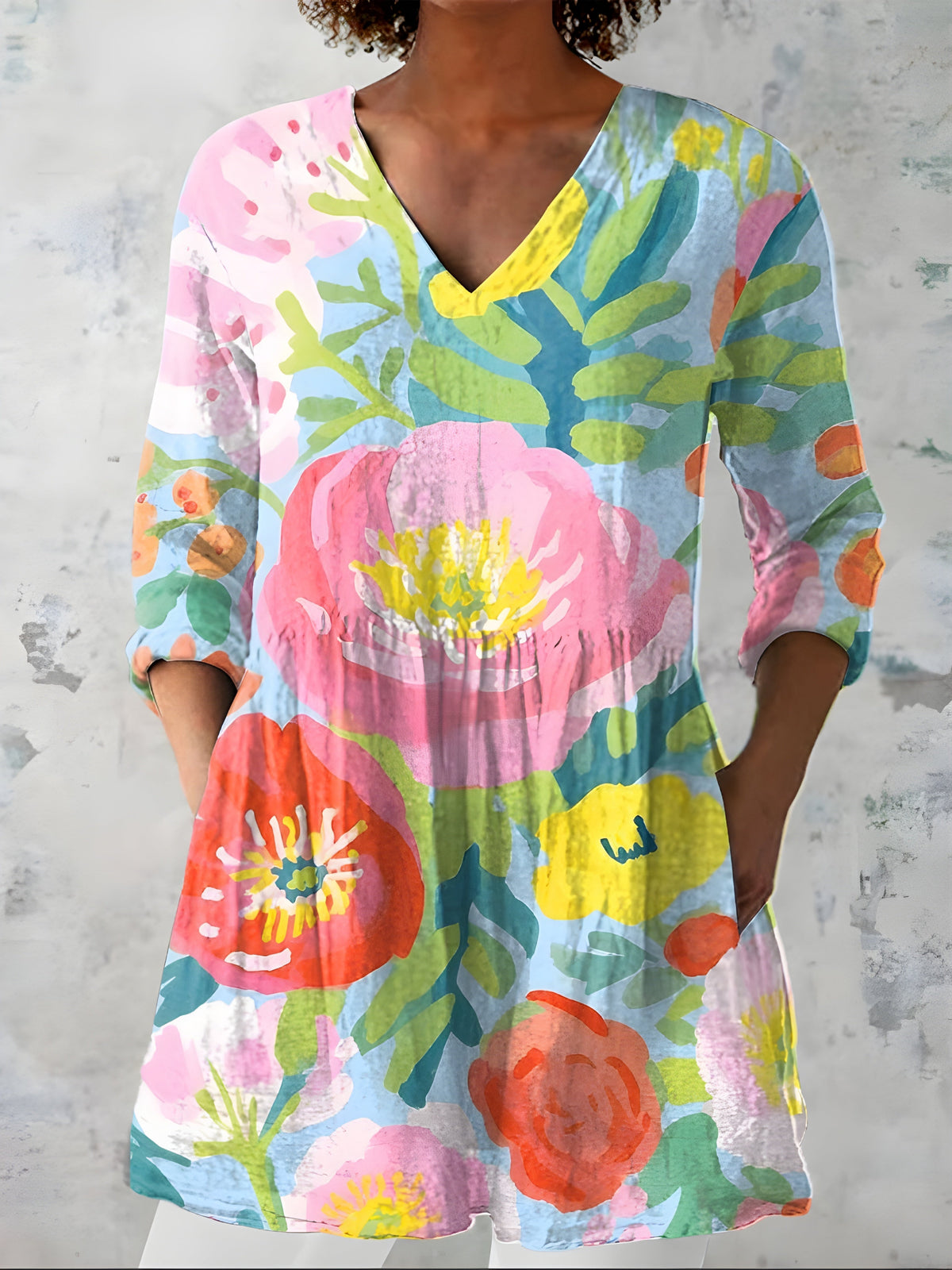 Valerie | V-Neck Long Blouse