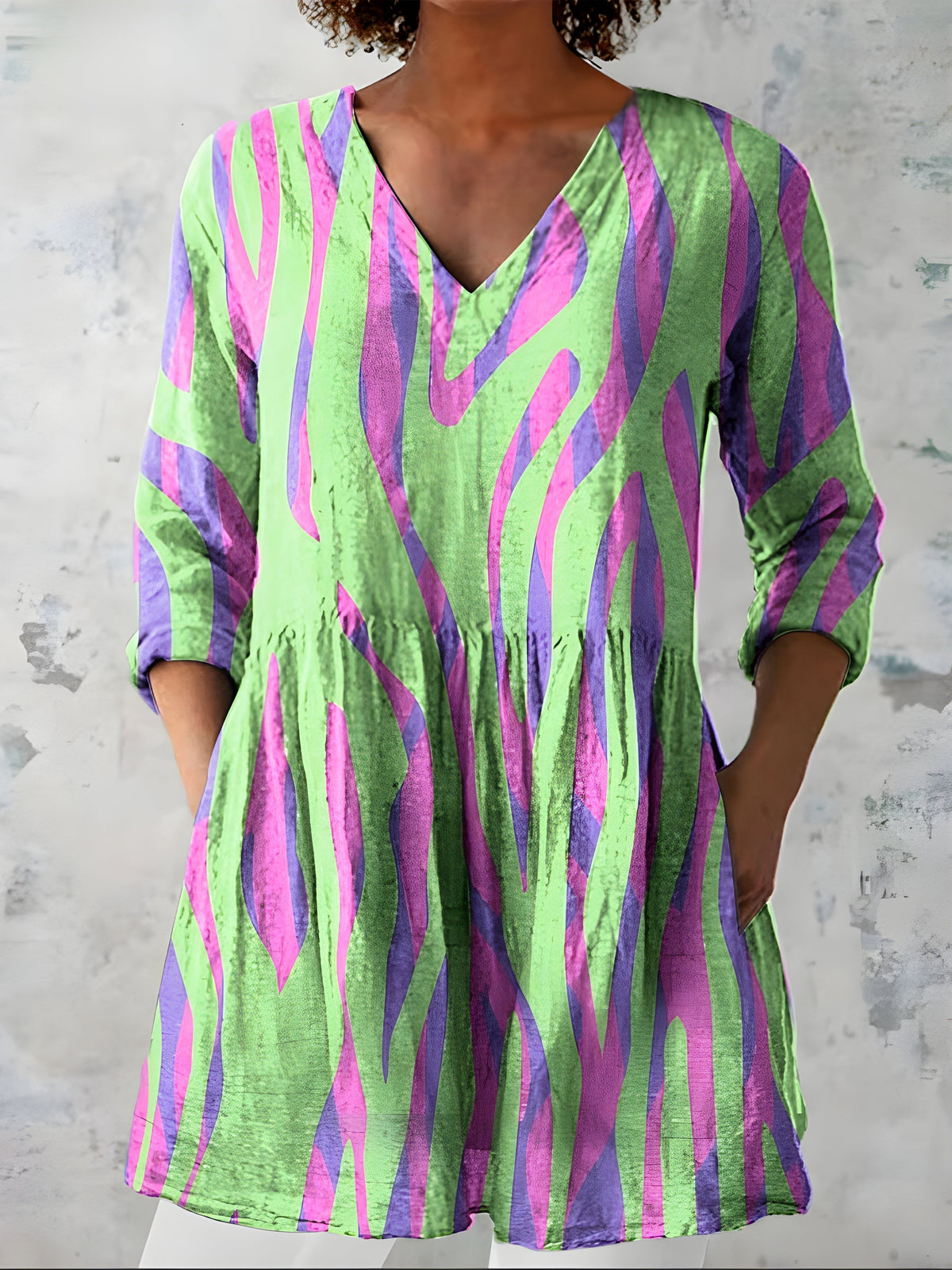 Lyla | V-Neck Long Blouse