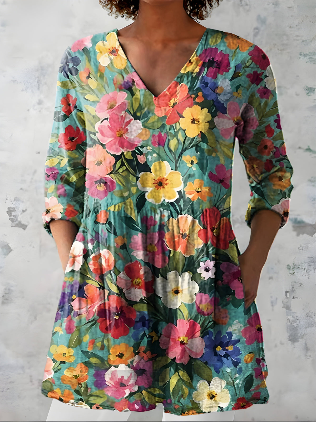 Angel | V-Neck Long Blouse