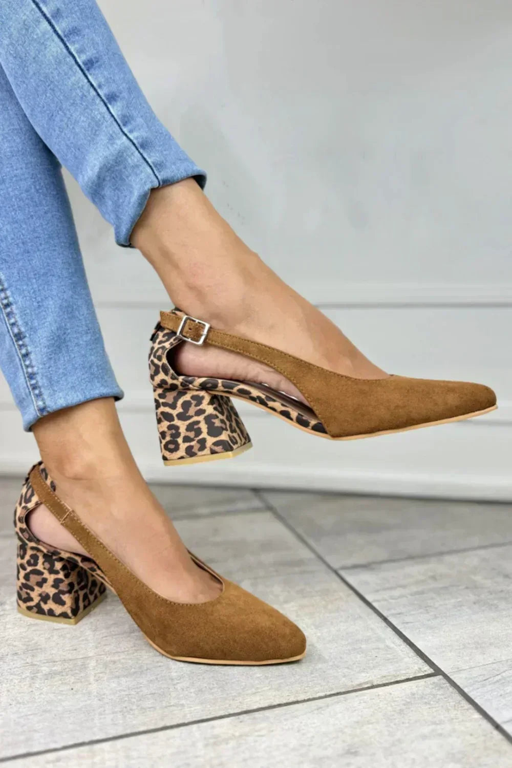 Kyra™ Stylish Leopard Print Slingbacks