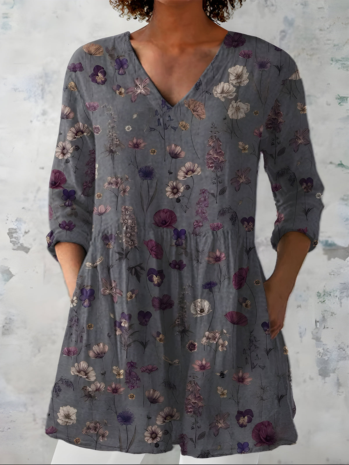 Addison | V-Neck Long Blouse