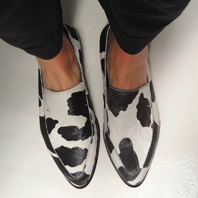 Billie™ Stylish Cow Print Slip-On Shoes