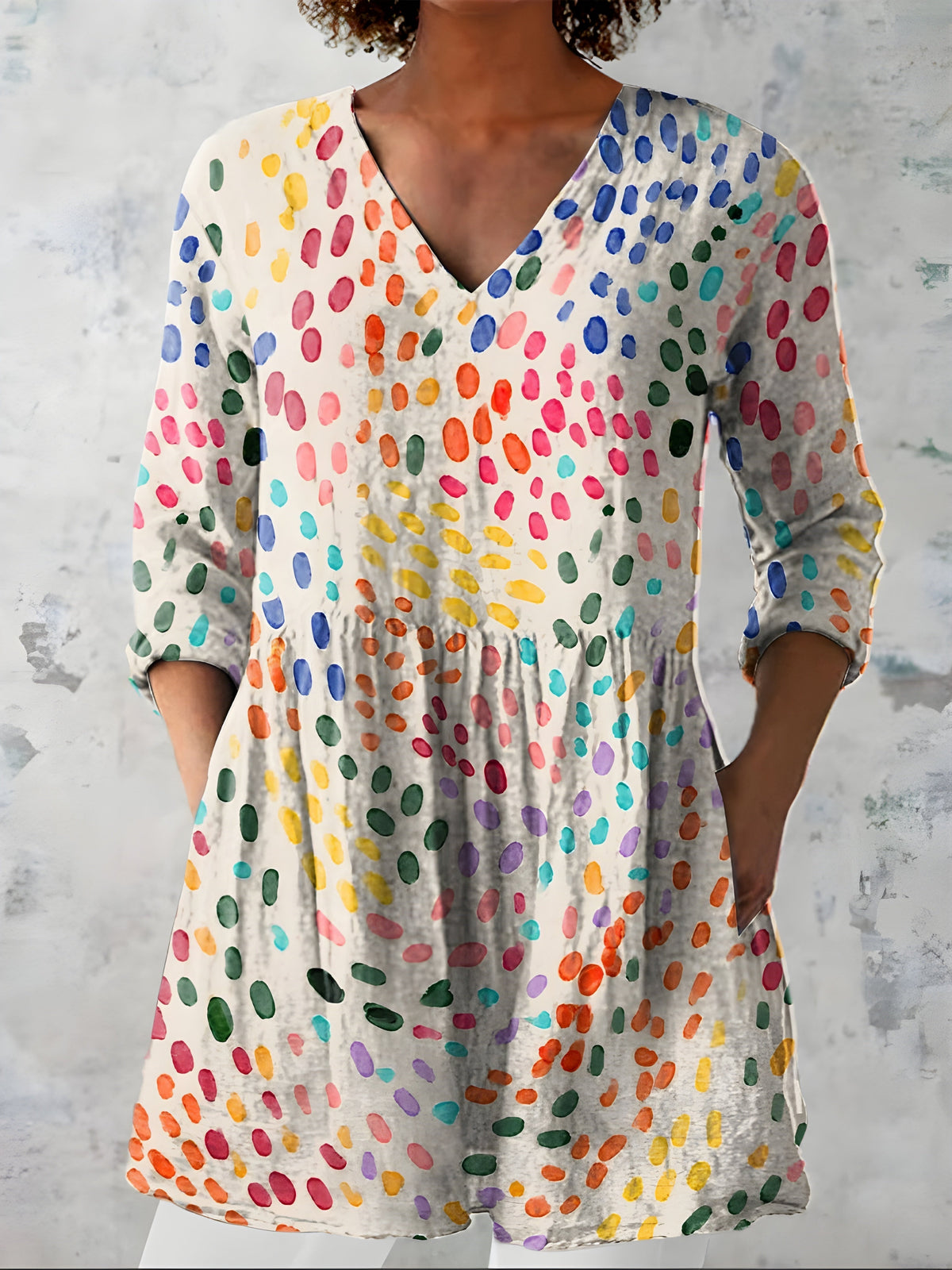 Everlee | V-Neck Long Blouse