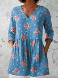 Lucia | V-Neck Long Blouse