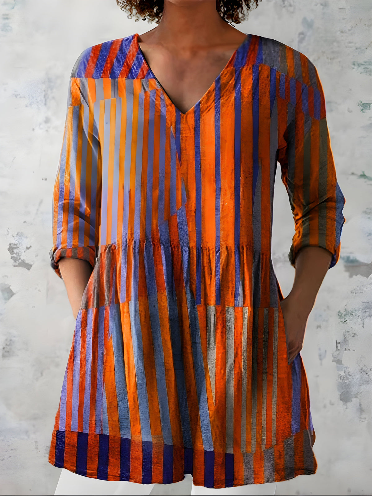 Amaia | V-Neck Long Blouse