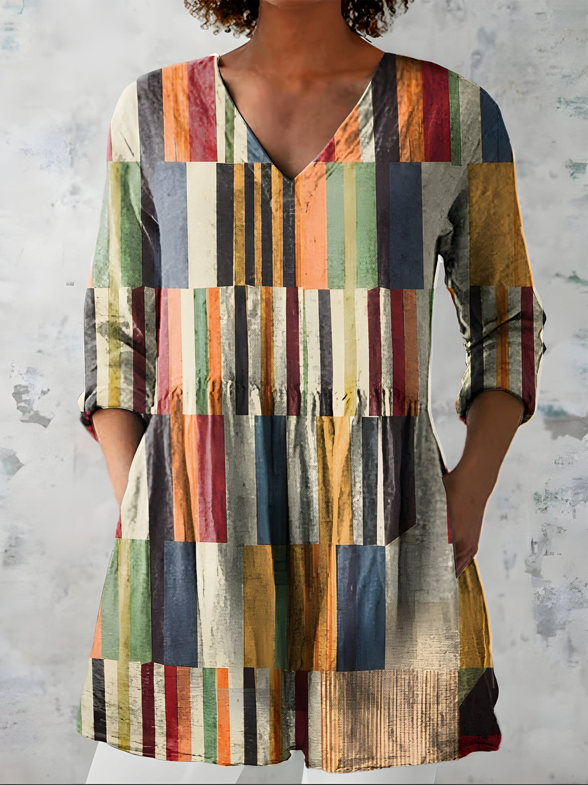 Lydia | V-Neck Long Blouse