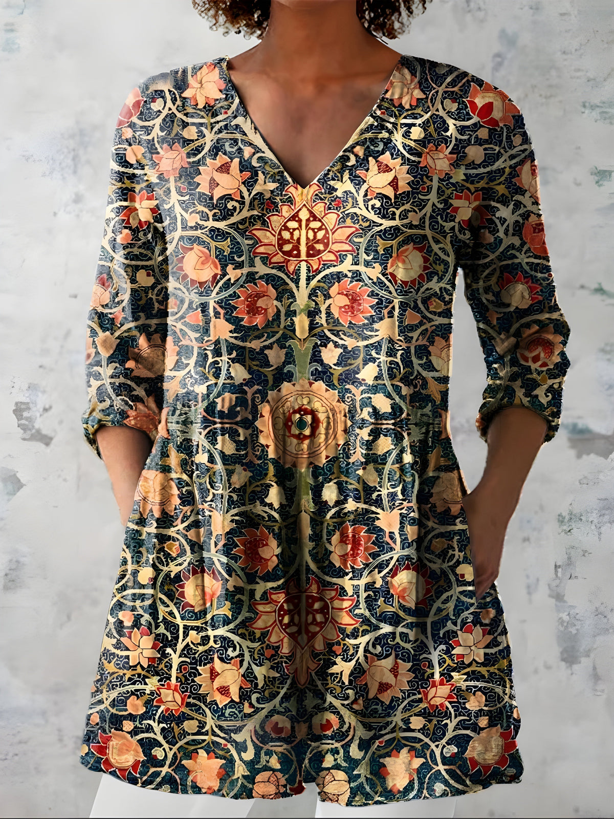 Lilian | V-Neck Long Blouse