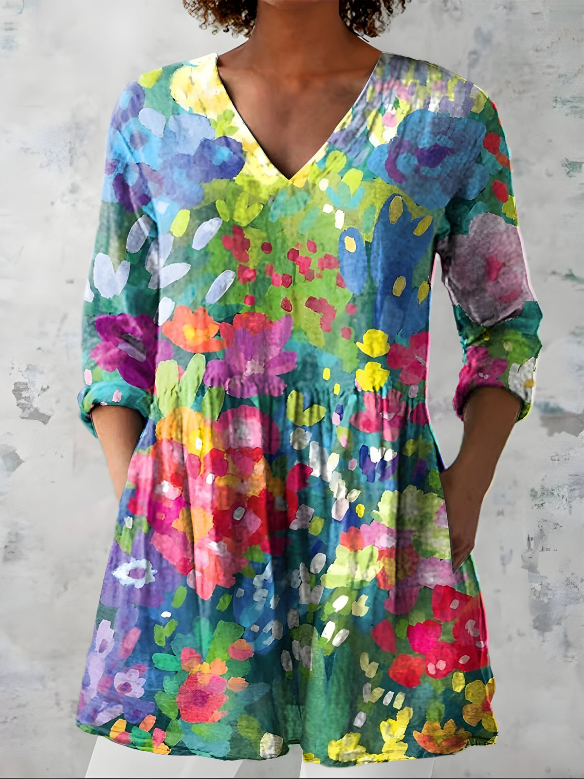 Millie | V-Neck Long Blouse