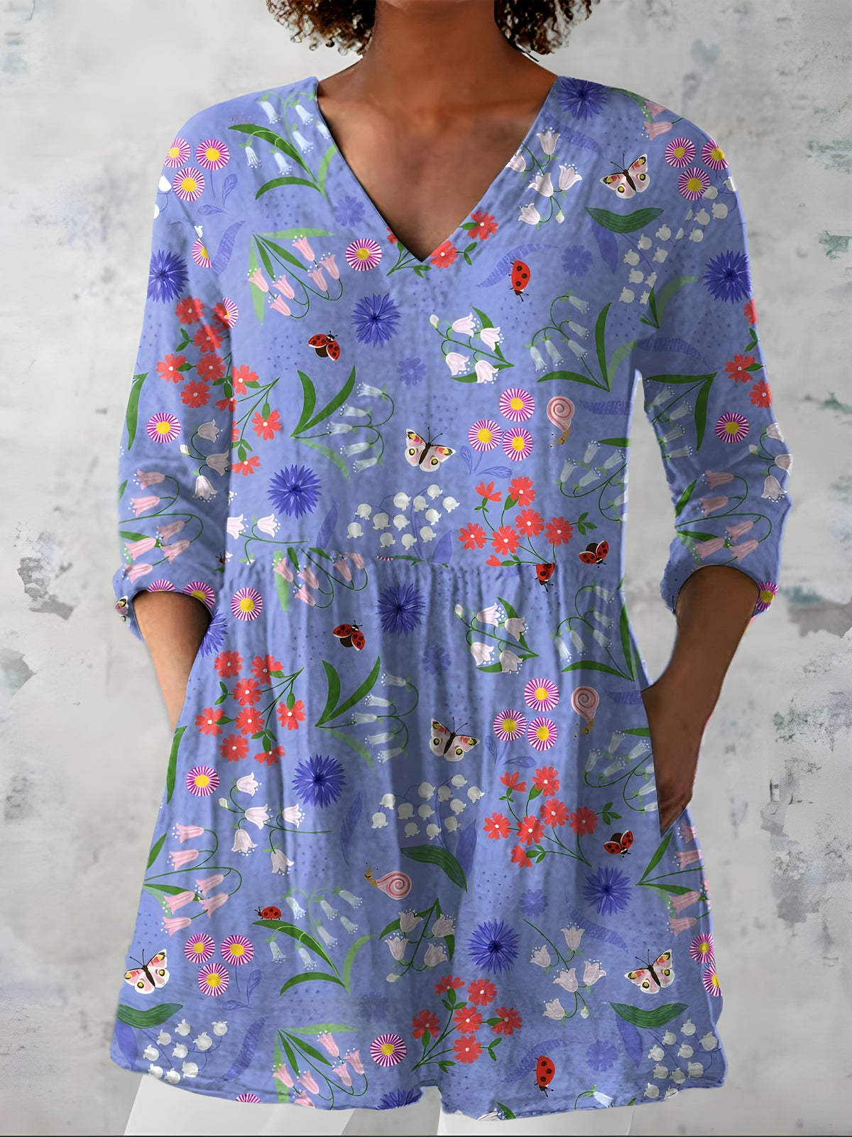 Josie | V-Neck Long Blouse
