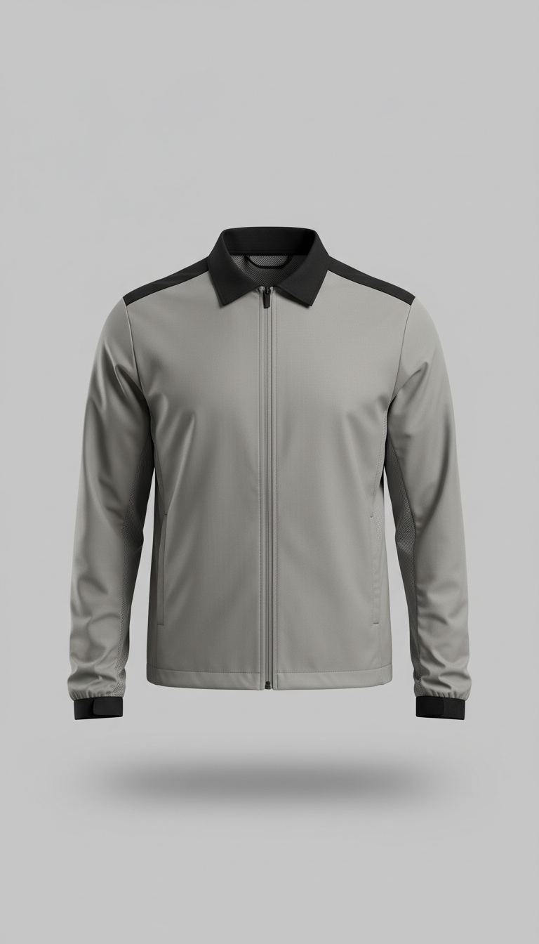 Lightweight Referee Jacket in Neutral Gray and Authority Black