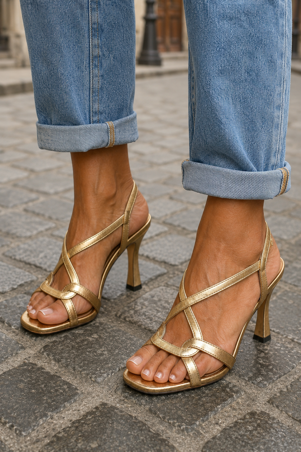 Cassie | Luxe Golden Charm Heels