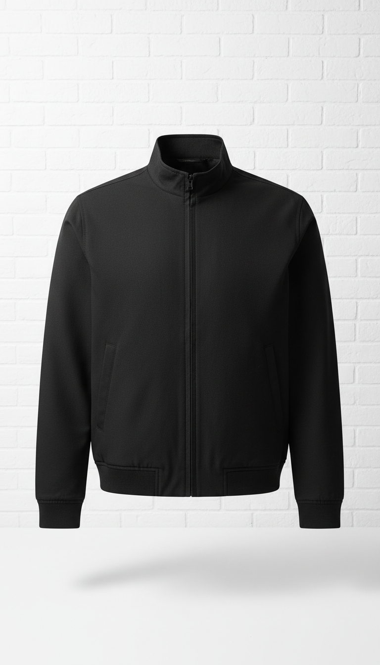 Charcoal Black Jacket with Side Pockets
