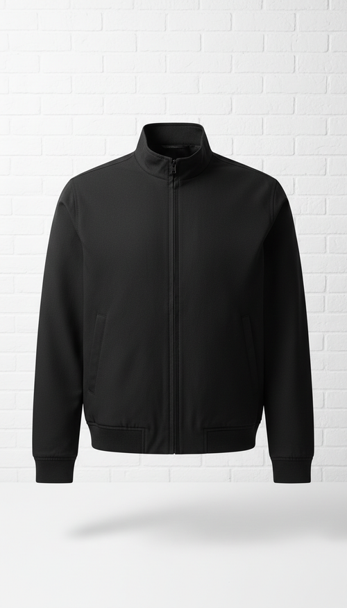 Charcoal Black Jacket with Side Pockets